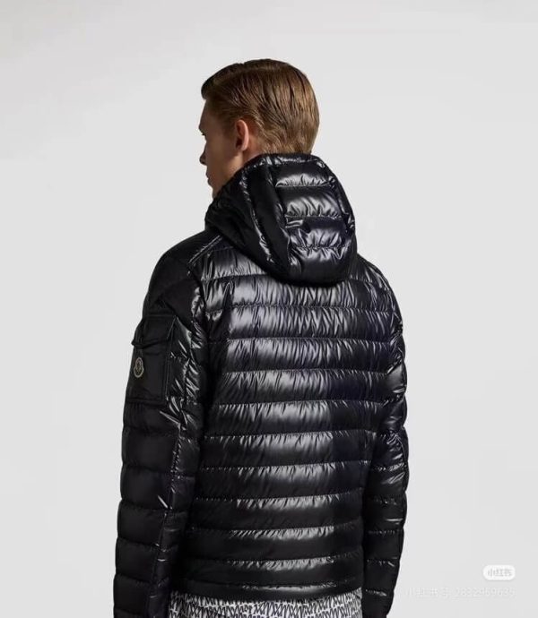 Moncler Lauros Hooded Short Down Jacket Glossy Black (6) Moncler Lauros Hooded Short Down Jacket Glossy Black