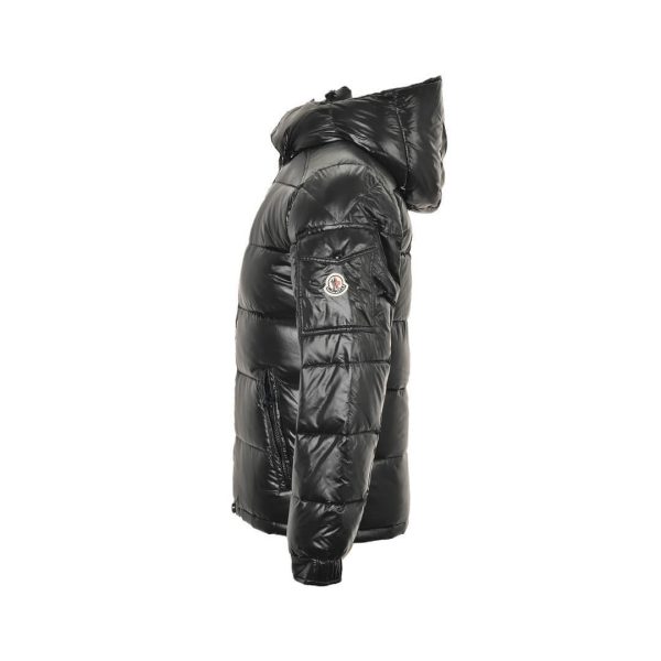 Moncler Maya Hooded Short Down Jacket Glossy Black (10) Moncler Maya Hooded Short Down Jacket Glossy Black
