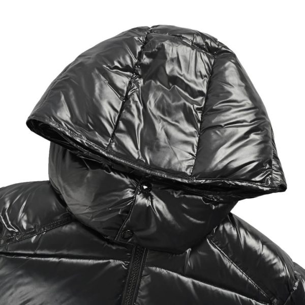 Moncler Maya Hooded Short Down Jacket Glossy Black (3) Moncler Maya Hooded Short Down Jacket Glossy Black