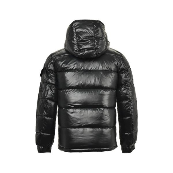 Moncler Maya Hooded Short Down Jacket Glossy Black (8) Moncler Maya Hooded Short Down Jacket Glossy Black