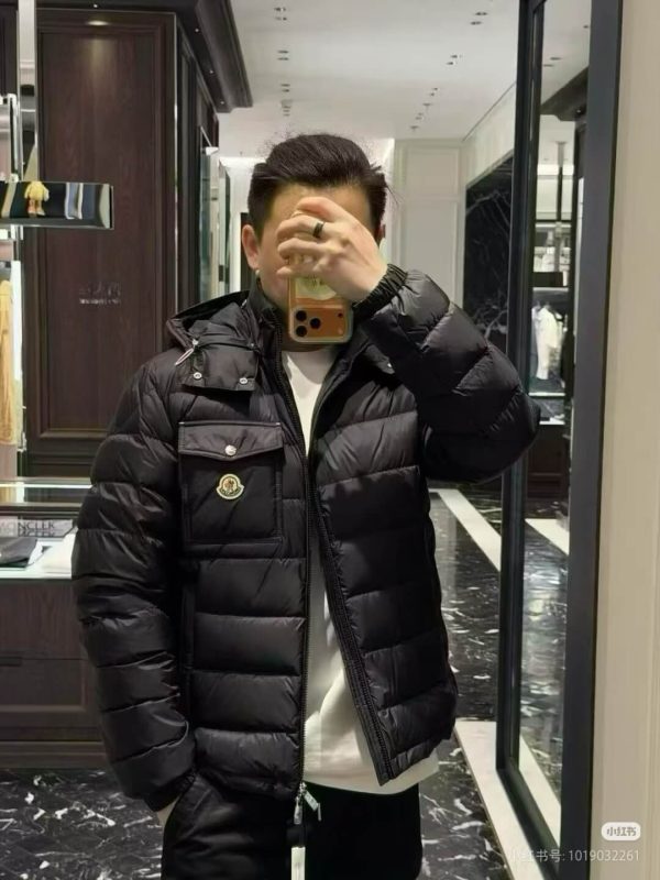 Moncler Verith Hooded Short Down Jacket Black (4) Moncler Verith Hooded Short Down Jacket Black