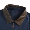 Prada Cotton Canvas Blouson - Leather-Trimmed Collar Navy Blue (4) Prada Cotton Canvas Blouson - Leather-Trimmed Collar Navy Blue