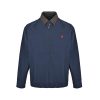 Prada Cotton Canvas Blouson - Leather-Trimmed Collar Navy Blue (6) Prada Cotton Canvas Blouson - Leather-Trimmed Collar Navy Blue