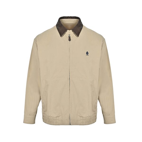 Prada Cotton Canvas Blouson - Leather-Trimmed Collar Navy Blue (7) Prada Cotton Canvas Blouson - Leather-Trimmed Collar Navy Blue