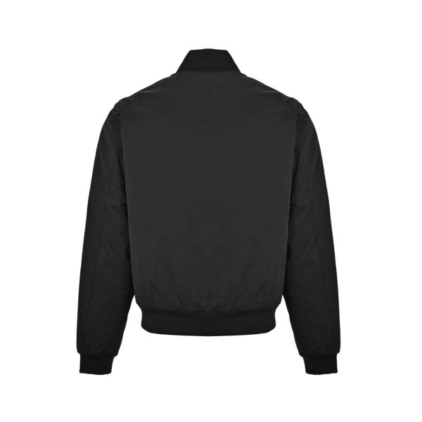 Prada Gabardine Bomber Jacket Enamel Triangle Logo Black (1) Prada Gabardine Bomber Jacket Enamel Triangle Logo Black