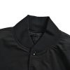 Prada Gabardine Bomber Jacket Enamel Triangle Logo Black (5) Prada Gabardine Bomber Jacket Enamel Triangle Logo Black