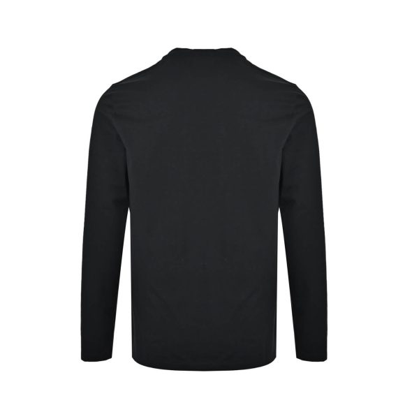 Prada Long-Sleeve T-Shirt Embossed Triangle Logo Black Cotton (2) Prada Long-Sleeve T-Shirt Embossed Triangle Logo Black Cotton