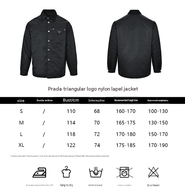 Prada Padded Overshirt Enamel Triangle Logo Black Re-Nylon