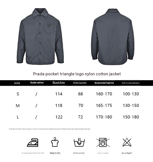 Prada Re-Nylon Blouson Jacket Enameled Triangle Logo Charcoal Grey