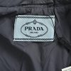 Prada Re-Nylon Blouson Jacket Enameled Triangle Logo Charcoal Grey