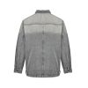 Prada Washed Denim Jacket Enameled Triangle Logo Grey (5) Prada Washed Denim Jacket Enameled Triangle Logo Grey