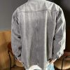 Prada Washed Denim Jacket Enameled Triangle Logo Grey (9) Prada Washed Denim Jacket Enameled Triangle Logo Grey
